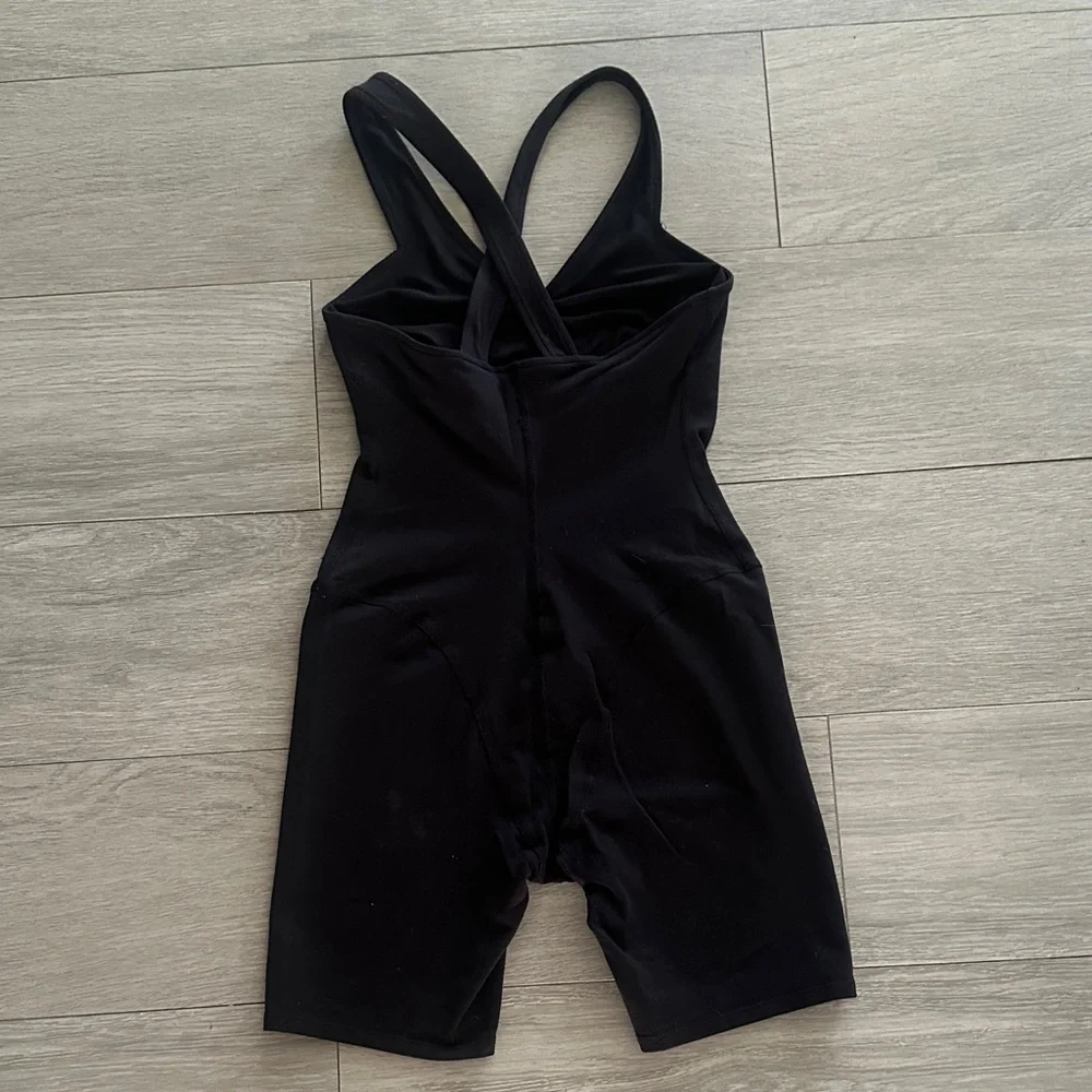 ALO Yoga Black Fitted Jumpsuit Romper